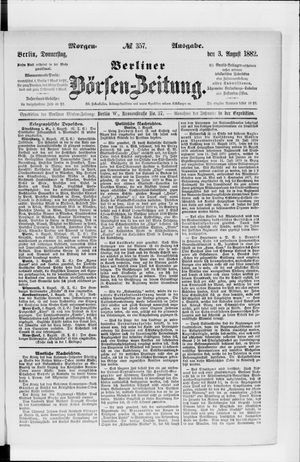 Berliner Börsen-Zeitung vom 03.08.1882