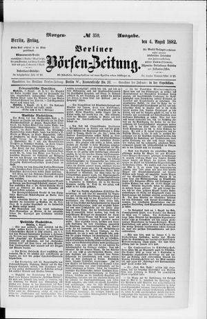 Berliner Börsen-Zeitung vom 04.08.1882