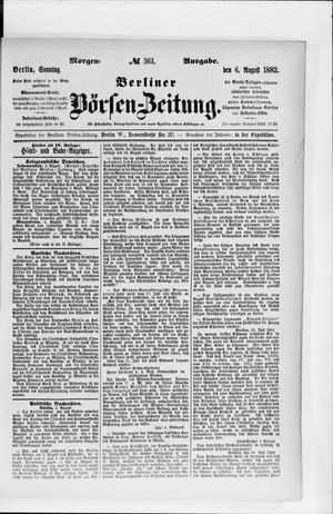 Berliner Börsen-Zeitung on Aug 6, 1882