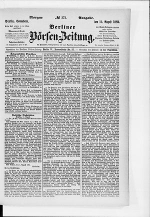 Berliner Börsen-Zeitung vom 12.08.1882