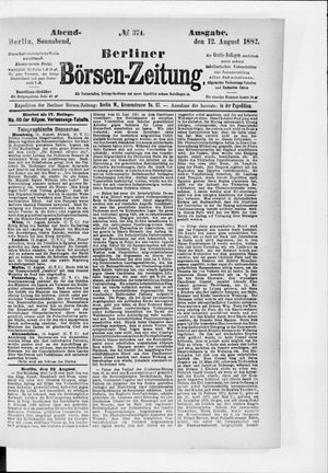 Berliner Börsen-Zeitung vom 12.08.1882