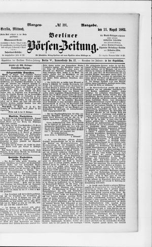 Berliner Börsen-Zeitung vom 23.08.1882