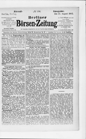Berliner Börsen-Zeitung vom 25.08.1882