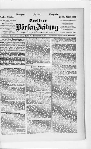 Berliner Börsen-Zeitung vom 29.08.1882