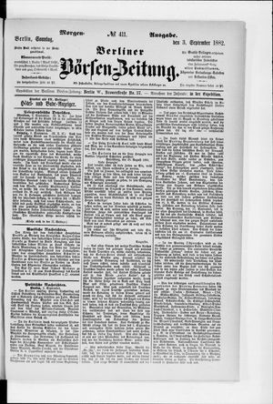 Berliner Börsen-Zeitung vom 03.09.1882