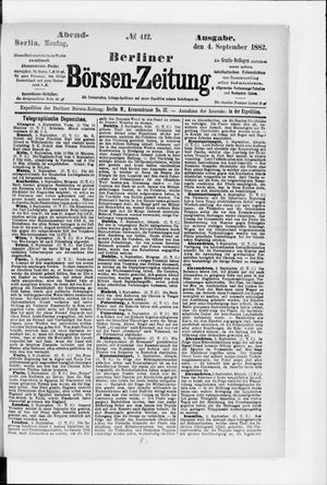 Berliner Börsen-Zeitung vom 04.09.1882