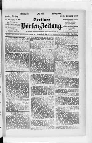 Berliner Börsen-Zeitung vom 05.09.1882