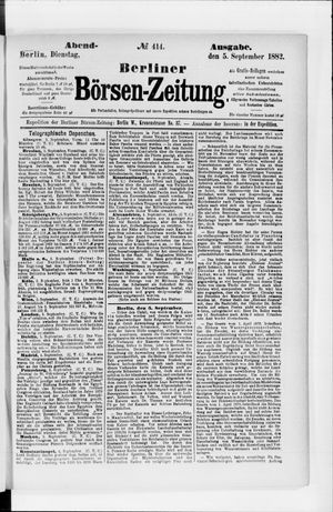 Berliner Börsen-Zeitung vom 05.09.1882