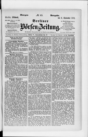 Berliner Börsen-Zeitung vom 06.09.1882