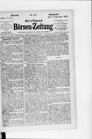 Berliner Börsen-Zeitung vom 08.09.1882