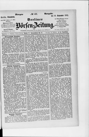 Berliner Börsen-Zeitung vom 16.09.1882
