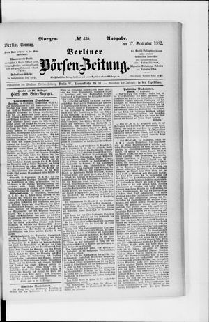 Berliner Börsen-Zeitung vom 17.09.1882
