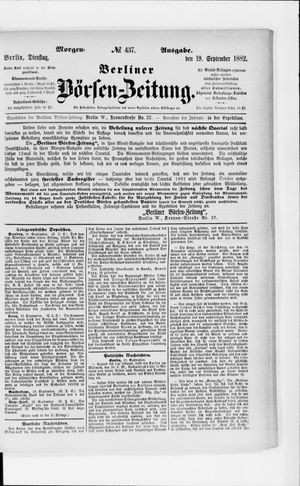 Berliner Börsen-Zeitung vom 19.09.1882
