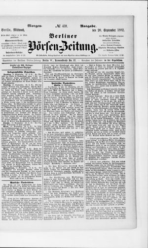 Berliner Börsen-Zeitung vom 20.09.1882