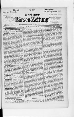 Berliner Börsen-Zeitung vom 20.09.1882