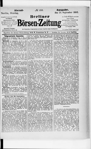 Berliner Börsen-Zeitung vom 26.09.1882