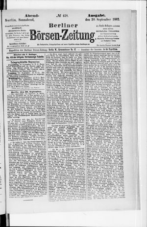 Berliner Börsen-Zeitung vom 30.09.1882