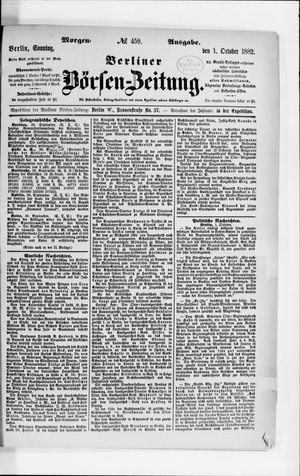 Berliner Börsen-Zeitung vom 01.10.1882