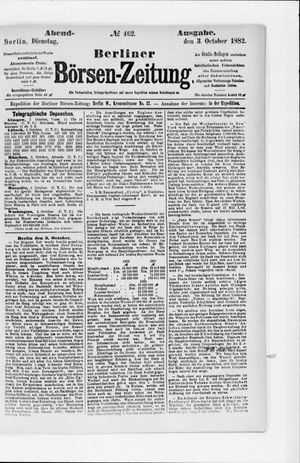 Berliner Börsen-Zeitung vom 03.10.1882