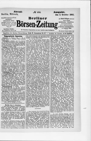 Berliner Börsen-Zeitung vom 04.10.1882