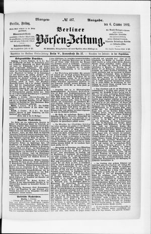 Berliner Börsen-Zeitung vom 06.10.1882
