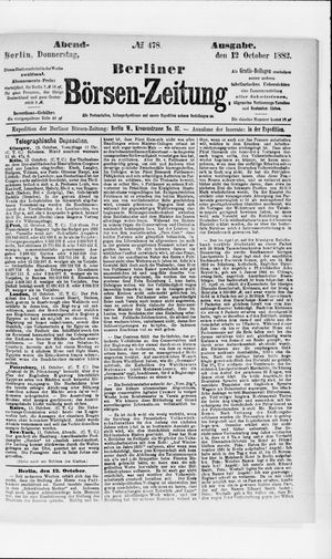 Berliner Börsen-Zeitung vom 12.10.1882