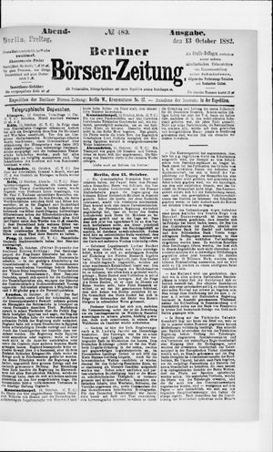 Berliner Börsen-Zeitung vom 13.10.1882