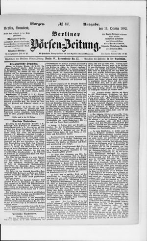 Berliner Börsen-Zeitung vom 14.10.1882