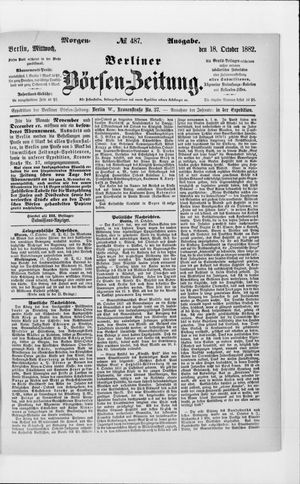 Berliner Börsen-Zeitung vom 18.10.1882