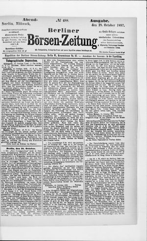 Berliner Börsen-Zeitung vom 18.10.1882
