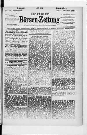 Berliner Börsen-Zeitung on Oct 21, 1882