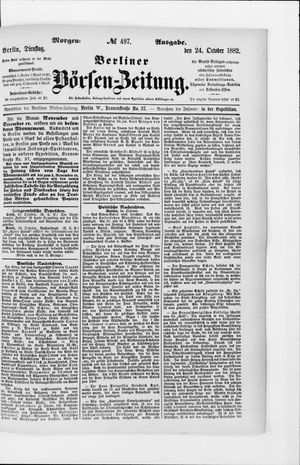 Berliner Börsen-Zeitung vom 24.10.1882