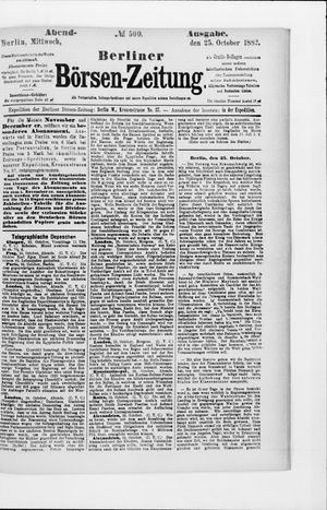 Berliner Börsen-Zeitung vom 25.10.1882