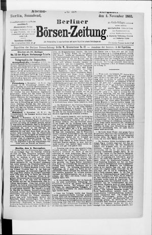 Berliner Börsen-Zeitung vom 04.11.1882