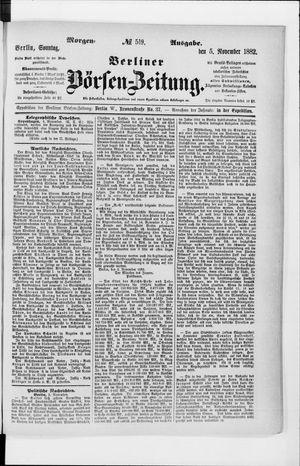 Berliner Börsen-Zeitung vom 05.11.1882