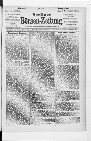 Berliner Börsen-Zeitung vom 06.11.1882