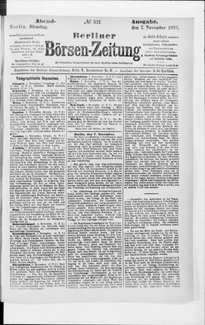 Berliner Börsen-Zeitung vom 07.11.1882
