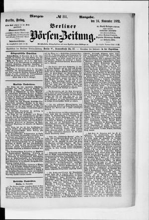 Berliner Börsen-Zeitung vom 24.11.1882