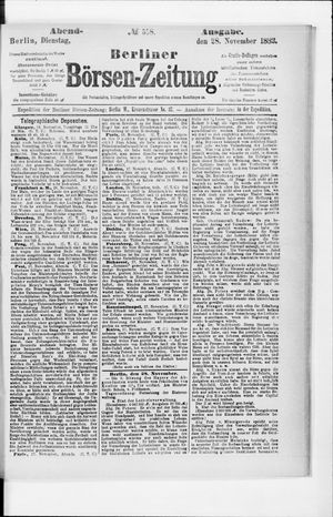 Berliner Börsen-Zeitung vom 28.11.1882