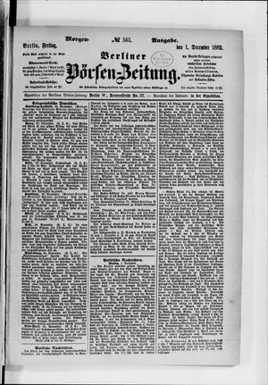Berliner Börsen-Zeitung on Dec 1, 1882