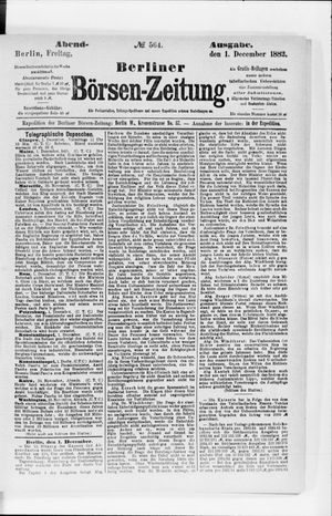 Berliner Börsen-Zeitung vom 01.12.1882