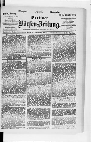 Berliner Börsen-Zeitung vom 03.12.1882