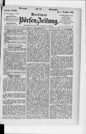 Berliner Börsen-Zeitung vom 05.12.1882