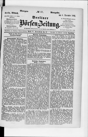 Berliner Börsen-Zeitung vom 06.12.1882