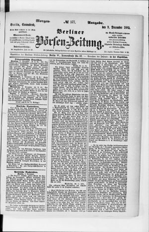 Berliner Börsen-Zeitung vom 09.12.1882
