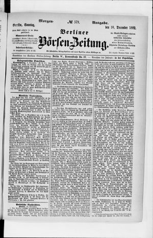 Berliner Börsen-Zeitung vom 10.12.1882