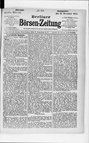 Berliner Börsen-Zeitung vom 13.12.1882