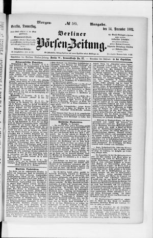 Berliner Börsen-Zeitung vom 14.12.1882