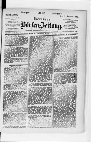 Berliner Börsen-Zeitung vom 15.12.1882