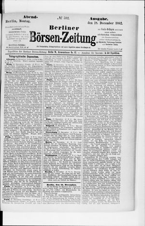Berliner Börsen-Zeitung on Dec 18, 1882